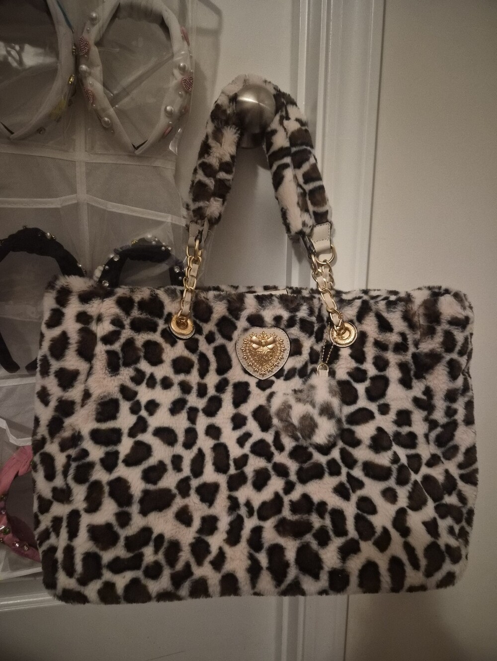 NWOT Juicy Couture Plush Leopard Tote